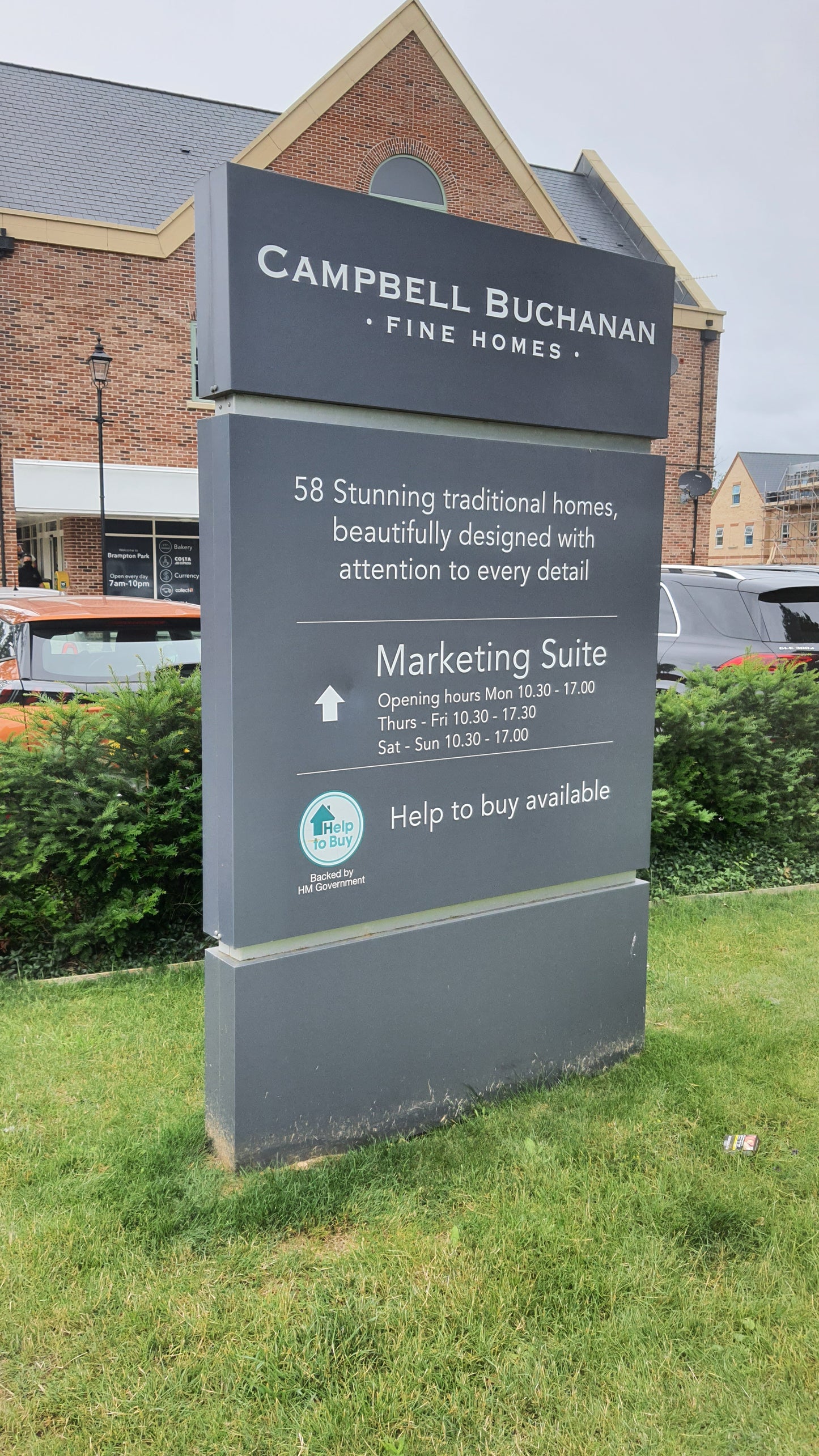 Large Monolith Totem Sign with Folded  Faces
