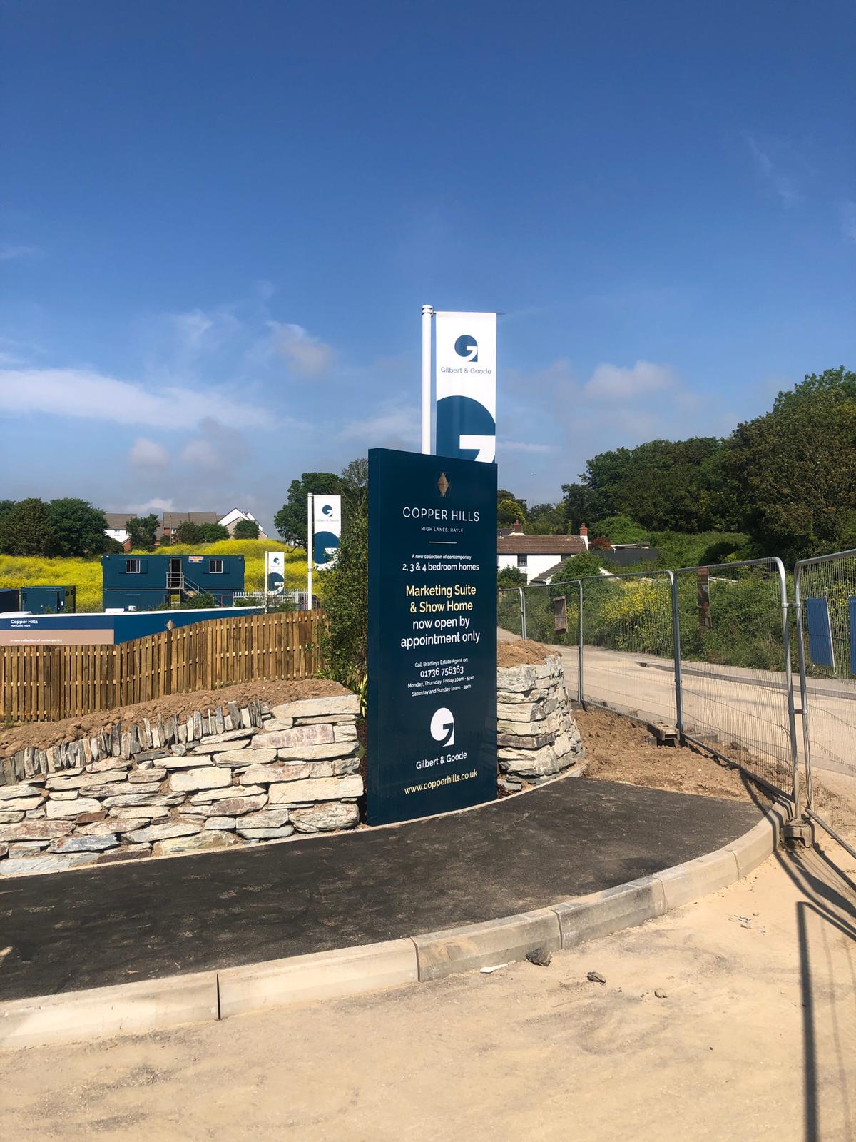 Large Monolith Totem Sign with Folded  Faces